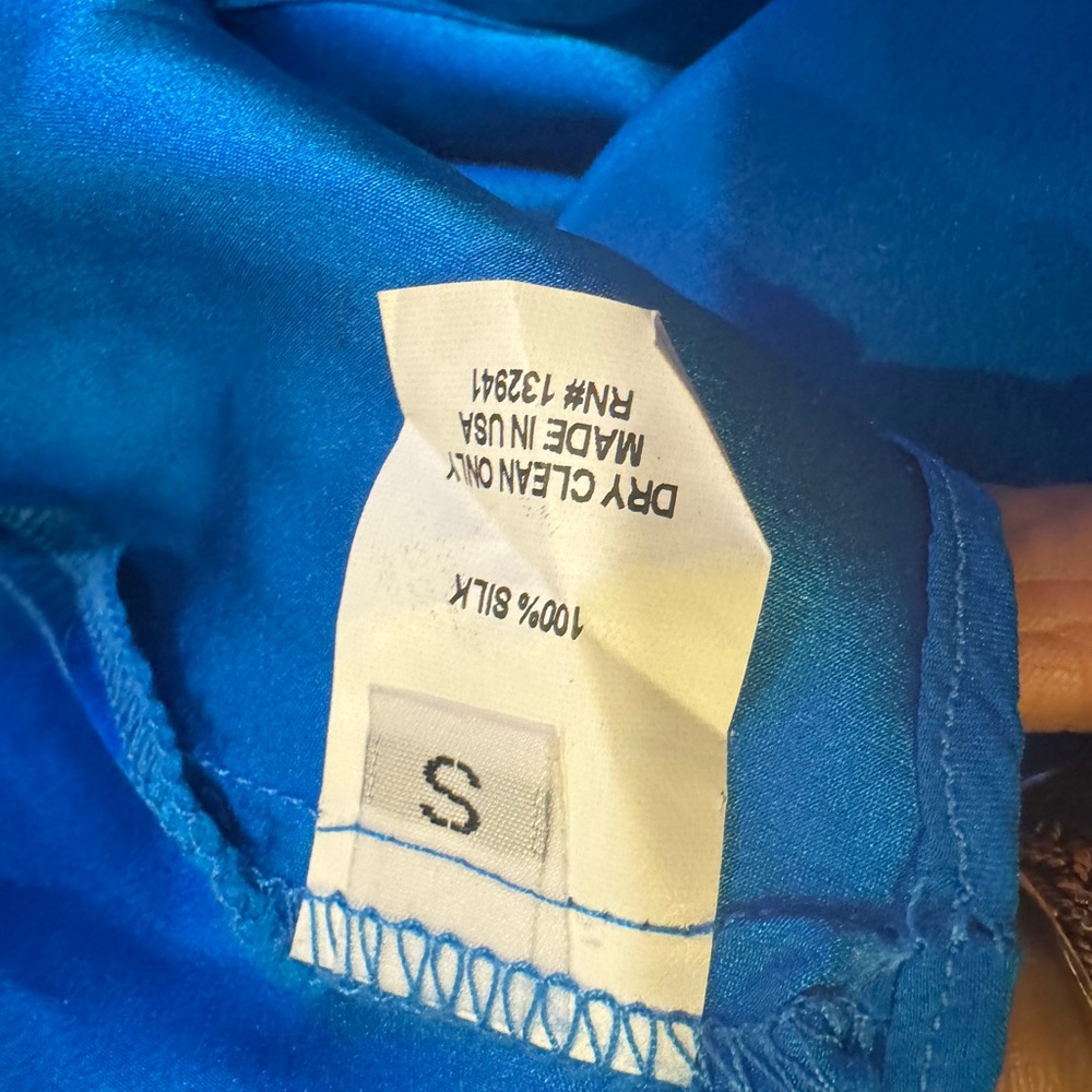 Amanda Uprichard Blue Silk Maxi Dress - Size S - Picture 11 of 14
